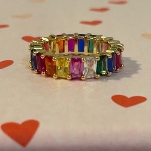 rainbow gem eternity ring